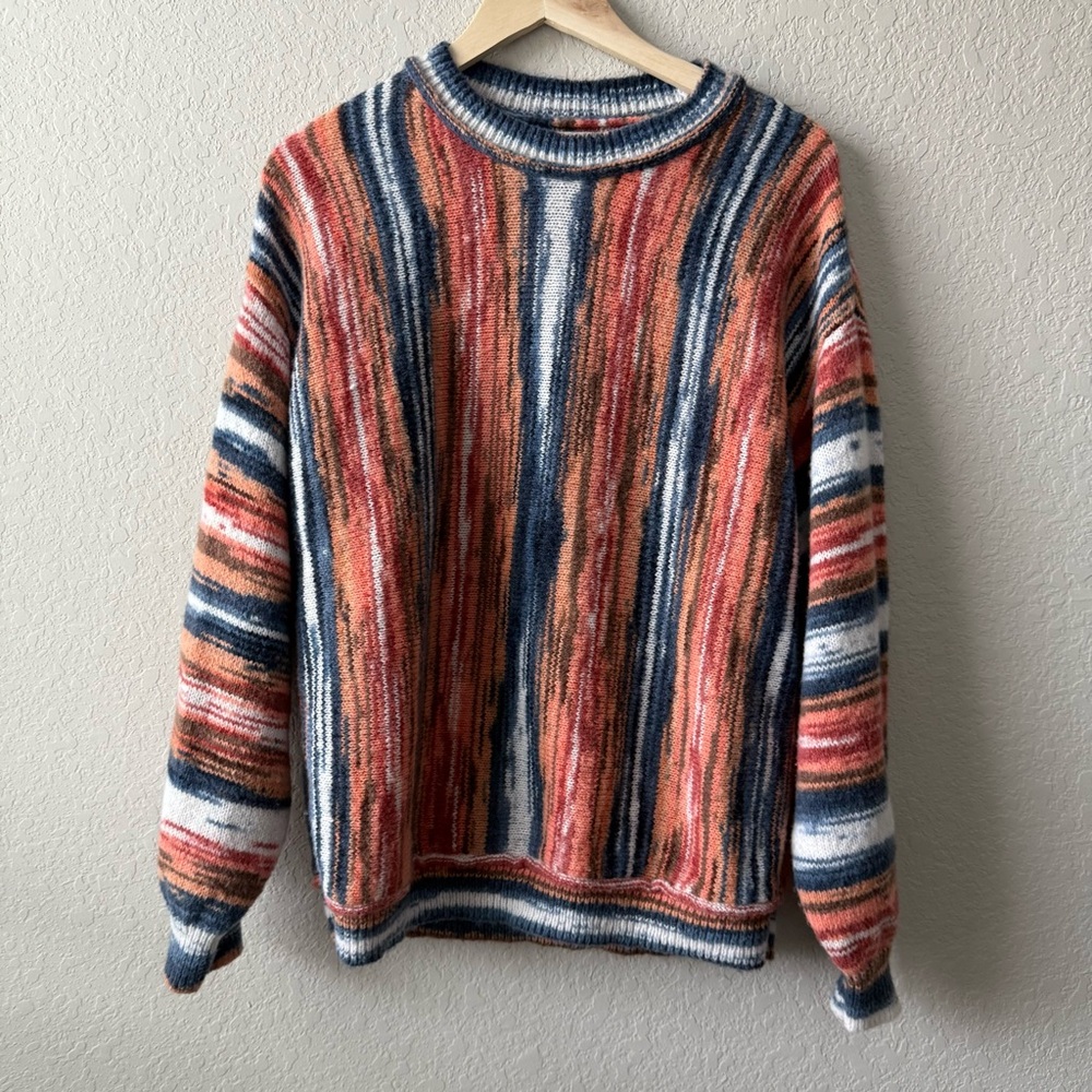 EARTHBOUND Vibrant‎ Striped Crewneck Sweater